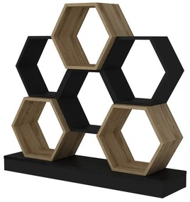 könyvespolc Cicek - Black, Oak