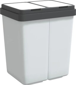 vidaXL fehér dupla szemeteskuka 2x25 L