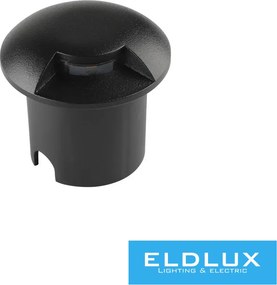 UNIVERSO Taposólámpa LED 1w 50lm 3000k 105° IP67 fekete Ø60x54mm