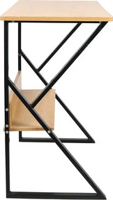 Polcos íróasztal, bükkfa/fekete, TARCAL 140