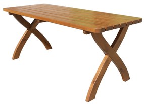 ROJAPLAST STRONG MASIV fenyőfából készült kerti asztal, 180 cm ()