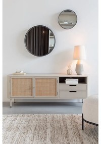 Krémszínű rattan TV-állvány 150x55 cm Amaya – White Label