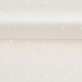 Goldea ünnepi ovális teflonos terítő - tej színű alapon fényes négyzetek 140 x 200 cm