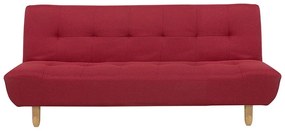 Piros kárpitozott kanapéágy ALSTEN Beliani