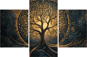 Kép – Arany aurájú fa (90x60 cm)