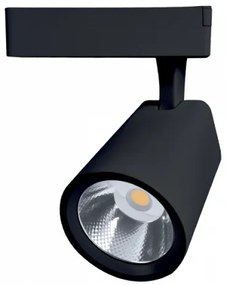 Sínes LED lámpa , track light , 1 fázisú , 2 pólusú , 30 Watt , 36° , meleg fehér , fekete , Elmark
