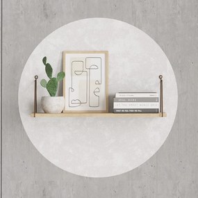 Natúr színű fali polc tölgyfa dekorral 72 cm Armoni – Kalune Design