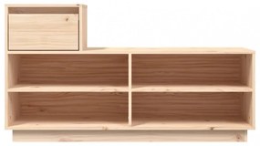 tömör fenyőfa cipőszekrény 110 x 34 x 61 cm