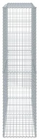 horganyzott vas gabion kosár fedéllel 200 x 50 x 200 cm