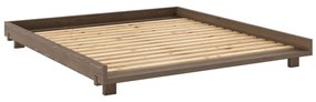 Barna borovi fenyő franciaágy ágyráccsal 180x200 cm Social – Karup Design