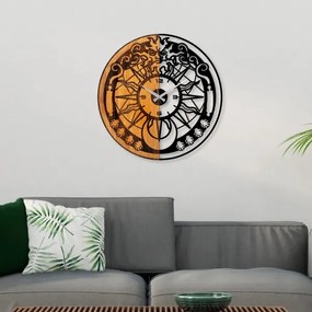 Fali óra 56 cm átmérő, 1xAA, fa/fém kivitel