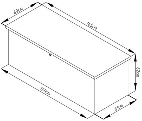 Kerti doboz G21 Denver 560 L, metálszürke