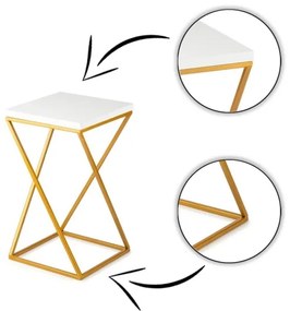 LOFT virágtartó állvány 40x24 cm arany/fehér