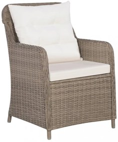 7 részes barna polyrattan kerti étkezőgarnitúra