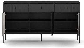 Komód Fekete Színben MAGGIORE MA03. 155 cm.