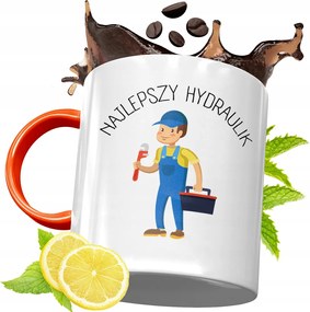 Narancssárga Bögre Vízvezeték Szerelőnek Ajándék fényképes nyomattal