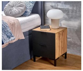 Maisie éjjeliszekrény, craft tölgy / fekete