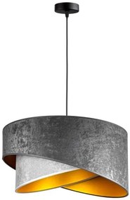 Duo szürke textil búrás függőlámpa Glimex Abazur Premium 1xE27 GA0119
