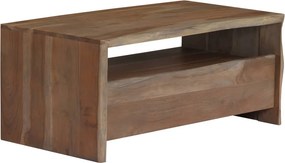 vidaXL szürke tömör akácfa dohányzóasztal 90 x 50 x 40 cm