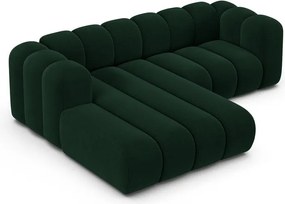 Sötétzöld sarokkanapé (bal oldali) Lupine – Micadoni Home