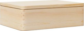 vidaXL Fa doboz fedővel 40x30x13 cm tömör fa fenyő