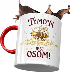 Piros bögre Timon Férj Kolléga Ajándék Nyomtatott Fotóval