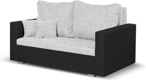 LEO Kétszemélyes kinyitható kanapé Ezüst/fekete
