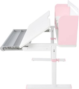 Növekvő íróasztal, rózsaszín/fehér, ADAN