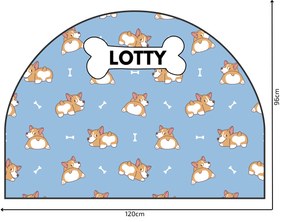 PIPPER. Védő textil falmatrica – Ív – Corgi Méret: 120x96cm, Indíték: név nélkül