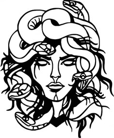 A kép a falon msdúza nő - MEDUSA GORGONA