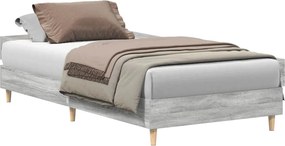 vidaXL sonoma tölgyszínű szerelt fa ágykeret matrac nélkül 75 x 190 cm