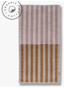 Barna-bézs organikus pamut fürdőlepedő 70x133 cm Disorder – Mette Ditmer Denmark