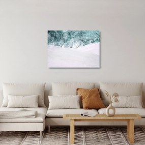 Üveg kép - Türkiz absztrakció (70x50 cm)