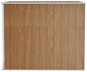 barna acél falhoz erősíthető kerti fészer 118 x 194 x 178 cm