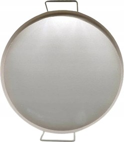 66. Fém tálca fogantyúval és kerek Ø 35 cm bézs