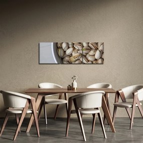 Pisztácia -kép (órával) (90x30 cm)