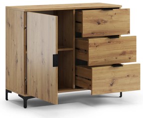 Mazzoni LANA K-100S komód Artisan Tölgy - FIÓKOS KOMÓD