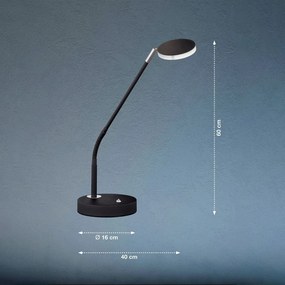 Fischer & Honsel modern asztali lámpa luna fekete fhl850156