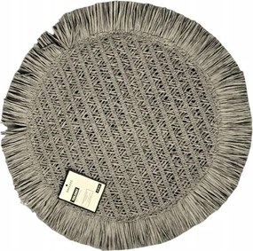 Smukee Asztali alátét fonott papírszőnyeg 38 cm Szürke 442