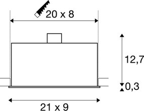 SLV KADUX 115530 Beépíthető spotlámpa 3x50W/GU10 IP20