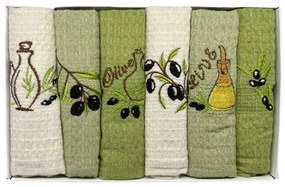 Konyhai törülköző Olive 2 szett 6 db