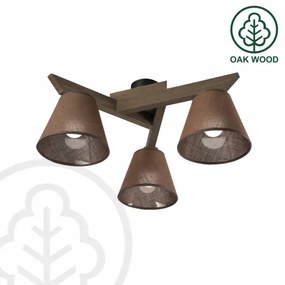 Brilagi - LED mennyezeti lámpa ANTHONY 3xE14/40W/230V dióbarna