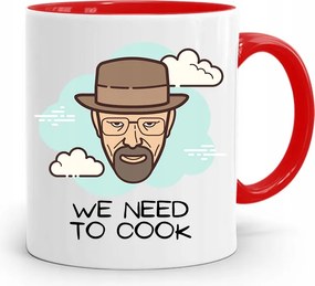 Piros Bögre Szakácsnak We Need To Cook nyomott mintával