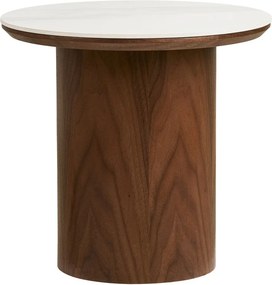 Kerek tárolóasztal kerámia asztallappal ø 40 cm Noli – House Nordic