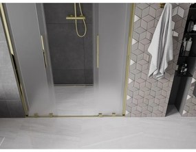 Mexen Velar Duo, tolózuhanyajtó nyitáshoz 140 cm, 8 mm-es matt üveg, arany fényes, 871-140-000-32-50