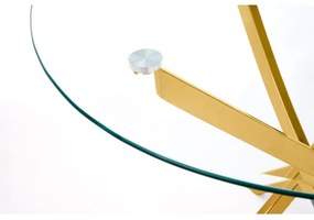 Étkezőasztal ESTEN átlátszó/arany