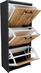 Cipősszekrény cipő 3S Grafit-wotan polcos polc antracit Rob