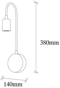 Fekete fali lámpa Baston – Opviq lights