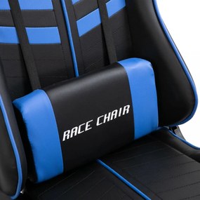 kék műbőr gamer szék