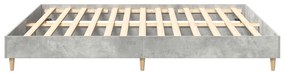 betonszürke szerelt fa ágykeret matrac nélkül 200 x 200 cm